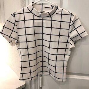 Chic Grid Pattern Top